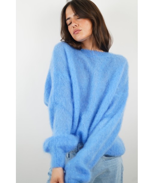 Lucie blauer Mohairpullover plus qu'un jeu 