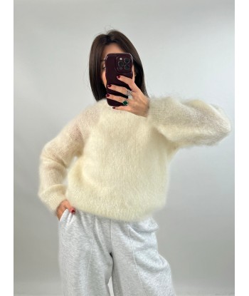 Pullover aus Mohair in Tee-Ecru vente chaude votre 