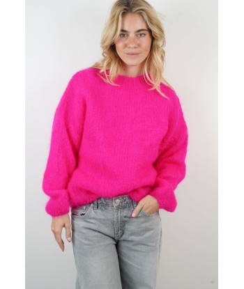 Neonpinker Mohair-Pullover von Dina Venez acheter