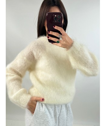 Pullover aus Mohair in Tee-Ecru vente chaude votre 