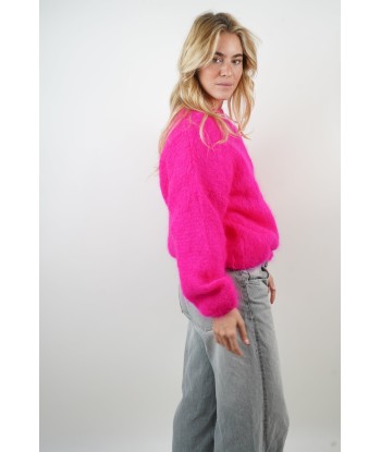 Neonpinker Mohair-Pullover von Dina Venez acheter