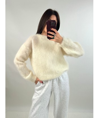 Pullover aus Mohair in Tee-Ecru vente chaude votre 