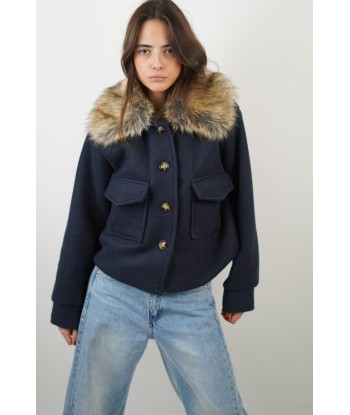 Veste Kara bleu marine pas chere