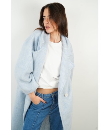 Manteau en laine Gabriela bleu Le MVP de beaucoup