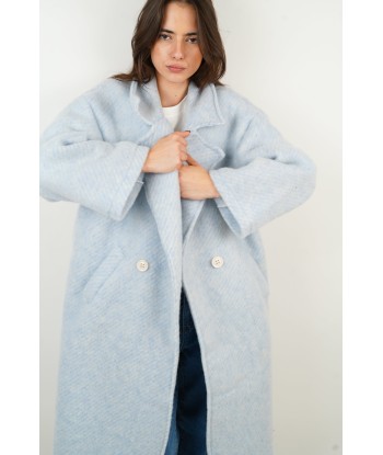 Manteau en laine Gabriela bleu Le MVP de beaucoup