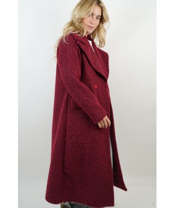 Manteau Ella bordeaux basket pas cher