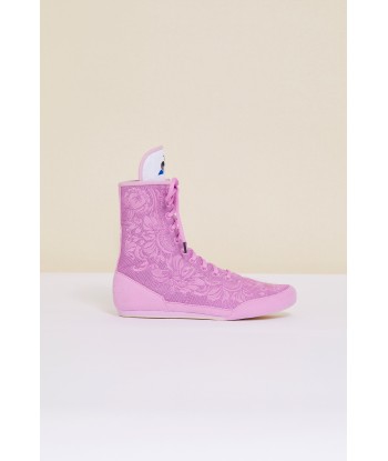 Embroidered high-top trainers - Lilac Faites des économies