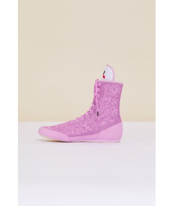 Embroidered high-top trainers - Lilac Faites des économies