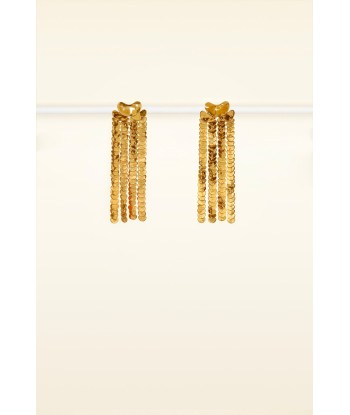 Brass pendant earrings la colonne vertébrale