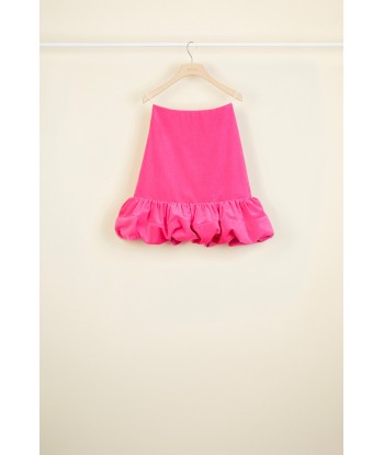 Bubble hem velvet skirt outlet