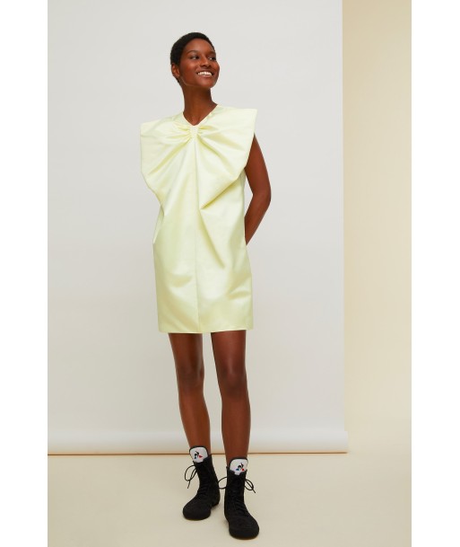 Oversized bow satin mini dress Livraison rapide