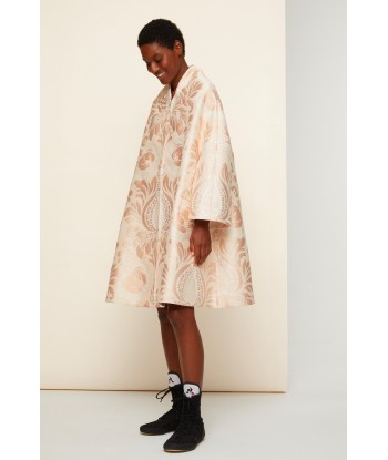 Oversized floral silk brocade coat Fin de série