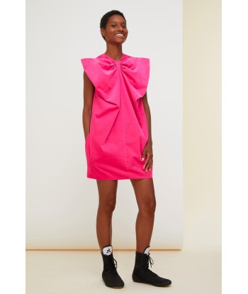 Oversized bow velvet mini dress l'achat 