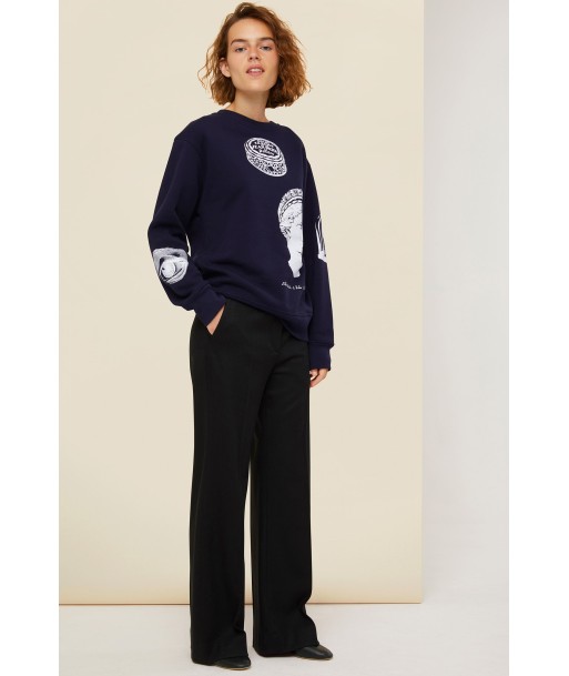 Printed cotton oversized sweatshirt Vous souhaitez 