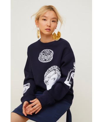 Printed cotton oversized sweatshirt Vous souhaitez 