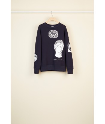 Printed cotton oversized sweatshirt Vous souhaitez 