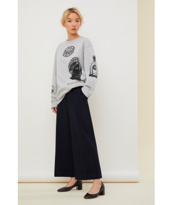 Printed cotton oversized sweatshirt Véritable concentré