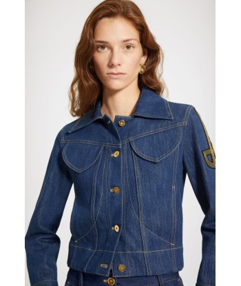 Embroidered logo denim jacket 2023