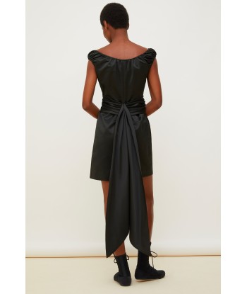 Cold-shoulder dress with oversized draped panels prix pour 