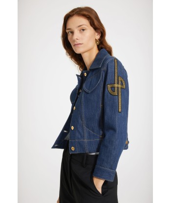 Embroidered logo denim jacket 2023