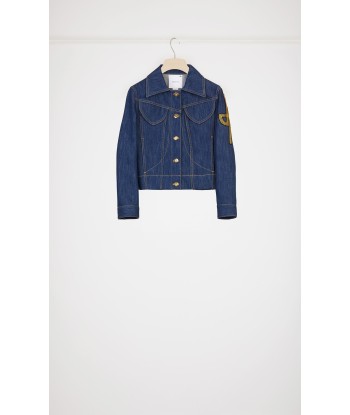 Embroidered logo denim jacket 2023