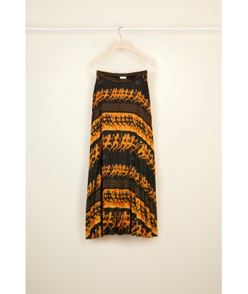 Pleated maxi printed skirt Venez découvrir notre 