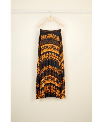 Pleated maxi printed skirt Venez découvrir notre 