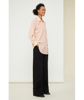 Draped silk blouse les ligaments