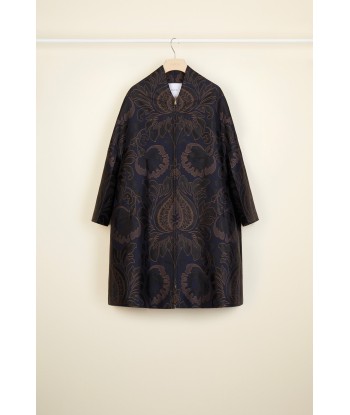 Oversized floral silk brocade coat offre 