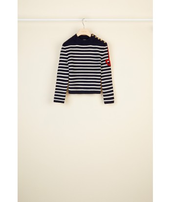 Breton jumper with embroidered logo basket pas cher