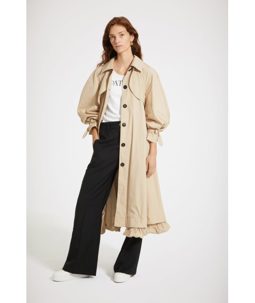 Cotton gabardine trench coat les ctes