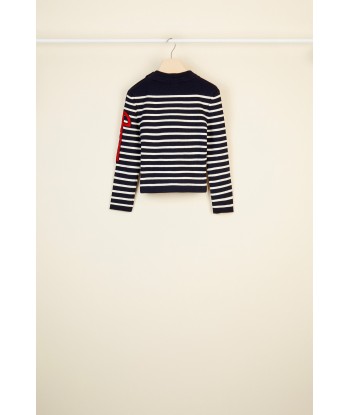 Breton jumper with embroidered logo basket pas cher