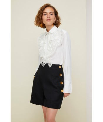 Lace bib shirt 2024