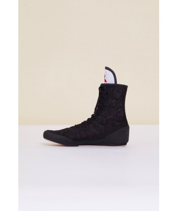 Embroidered high-top trainers - Black Comparez et commandez 