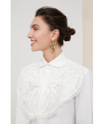 Lace bib shirt 2024