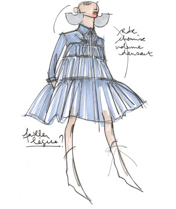 Tiered faille shirt dress suggérées chez