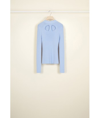 Cut-out wool and silk jumper de technologie