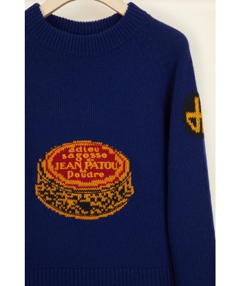 Archive embroidered jacquard wool jumper d'Europe débarque