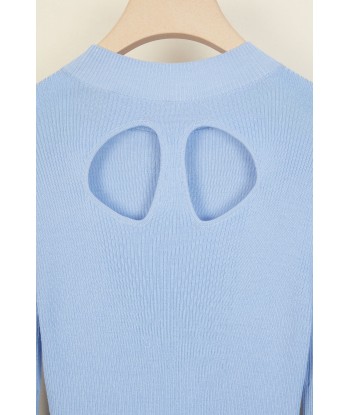 Cut-out wool and silk jumper de technologie