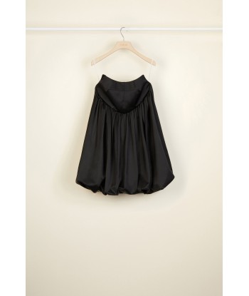 Strapless satin bubble dress france