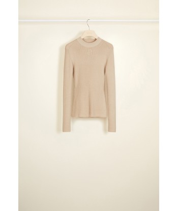 Cut-out wool and silk jumper Fin de série