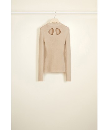 Cut-out wool and silk jumper Fin de série