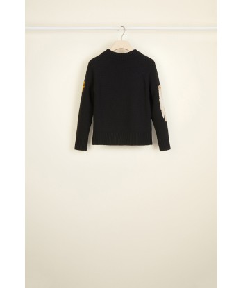 Archive embroidered jacquard wool jumper le concept de la Pate a emporter 