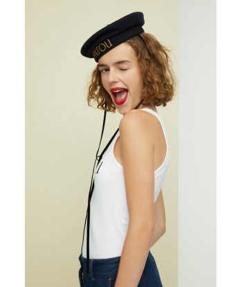 Wool and cashmere sailor hat de pas cher