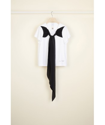 Tie front cotton tee outlet