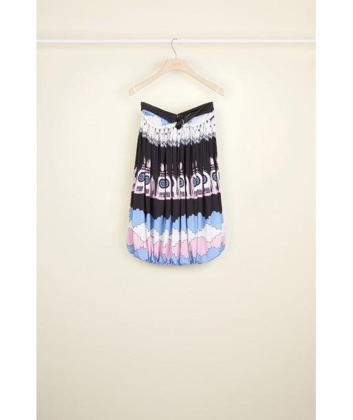 Printed twisted waist bubble skirt Véritable concentré