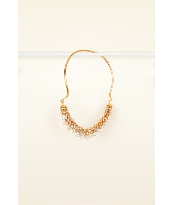 Pearl embellished brass necklace Paris Déstockage Promo