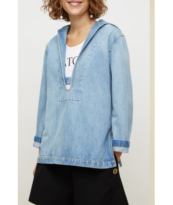 Organic denim sailor tunic Paris Déstockage Promo