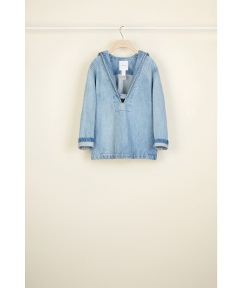 Organic denim sailor tunic Paris Déstockage Promo