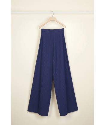 Loose belted seersucker trousers de la marque